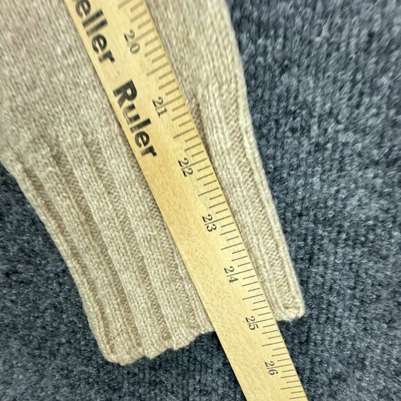 **SOLD**Vtg J Crew Sweater Womens Large Wool Turtleneck Cropped Beige - Picture 15 of 15